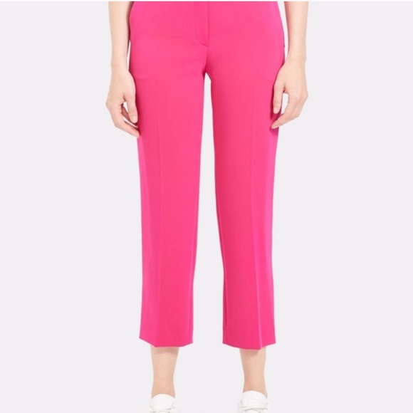 Theory hot pink cropped trousers - Picture 2 of 8